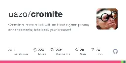 GitHub - uazo/cromite: Cromite a Bromite fork with ad blocking and privacy enhancements; take back your browser!