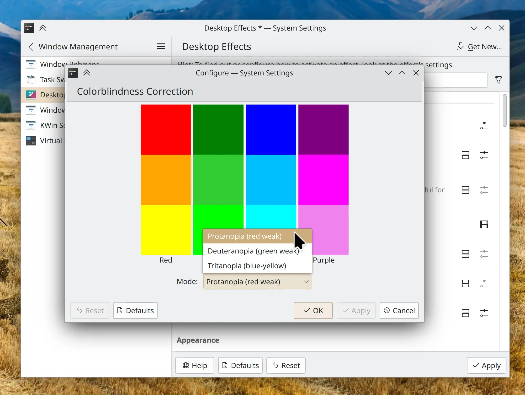 This week in KDE: colorblindness correction filters