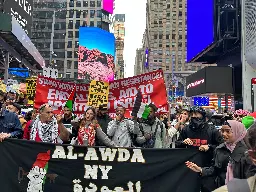 AOC knocks 'bigotry and callousness' at Times Square rally for Palestine