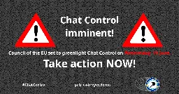 Council to greenlight Chat Control - Take action now!