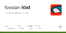 GitHub - foostan/kbd: for building keyboard libraries