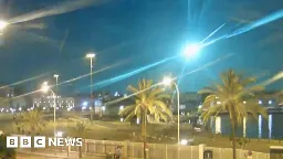Watch: Blue fireball lights up skies over Spain