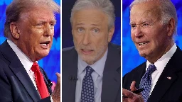 Jon Stewart Blasts Biden and Trump’s Incoherent Presidential Debate: ‘Both of These Men Should Be Using Performance-Enhancing Drugs’