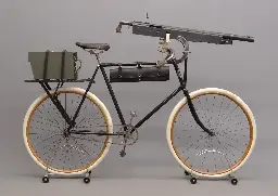 US military bicycle with machine-gun, 1897 AD