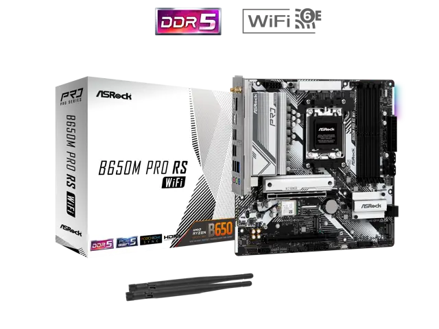 ASRock B650M Pro RS WiFi AM5 Micro ATX Motherboard - Newegg.com